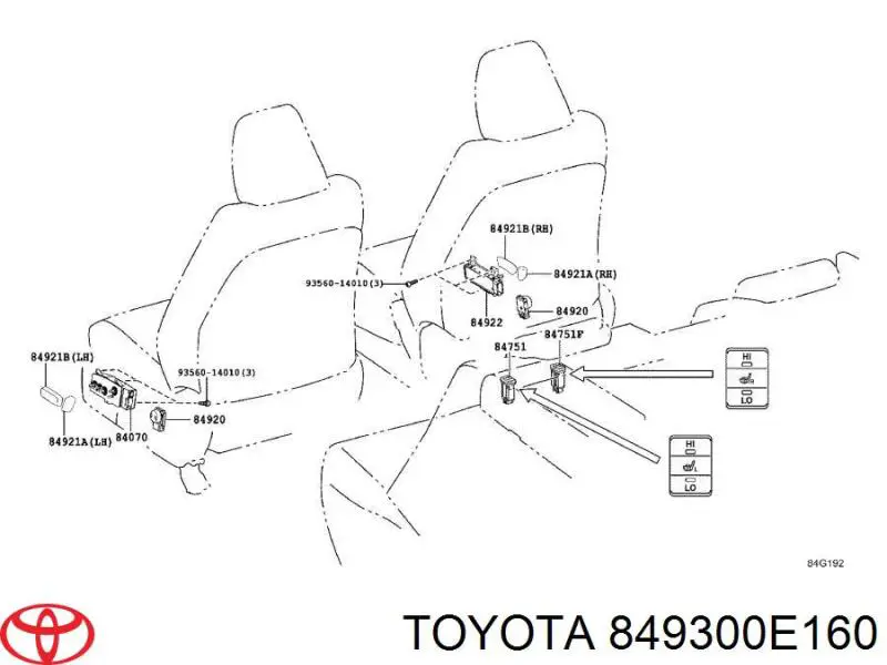  849300E160 Toyota