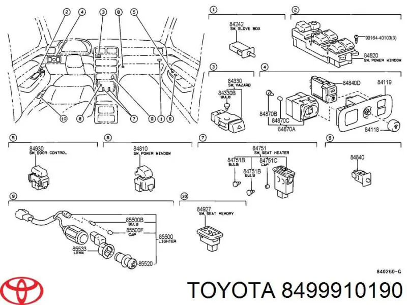  Toyota 8499910190 цена, от 3.58 USD