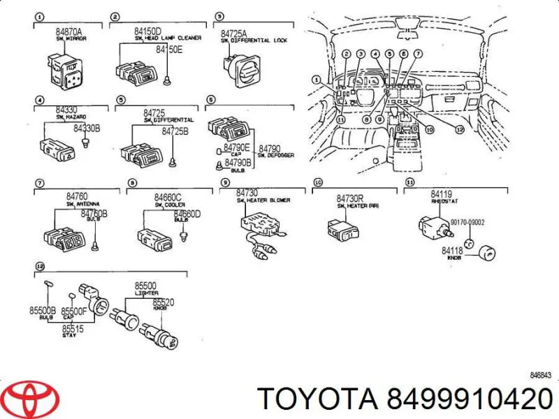 8499910420 Toyota 