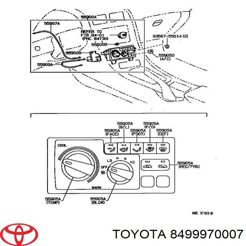 Лампочка панели приборов 8499970007 Toyota