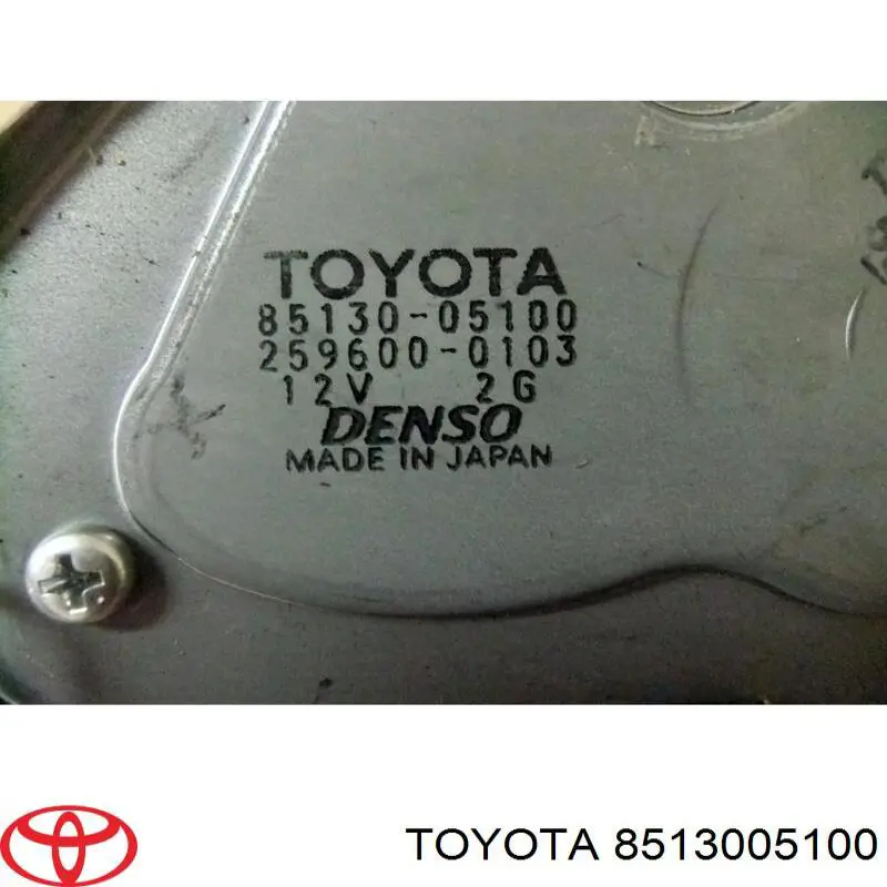 8513005100 Toyota motor de limpador pára-brisas de vidro traseiro