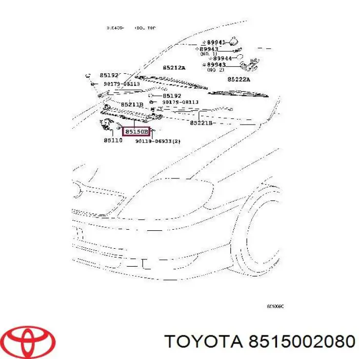 8515002080 Toyota Трапеция стеклоочистителя