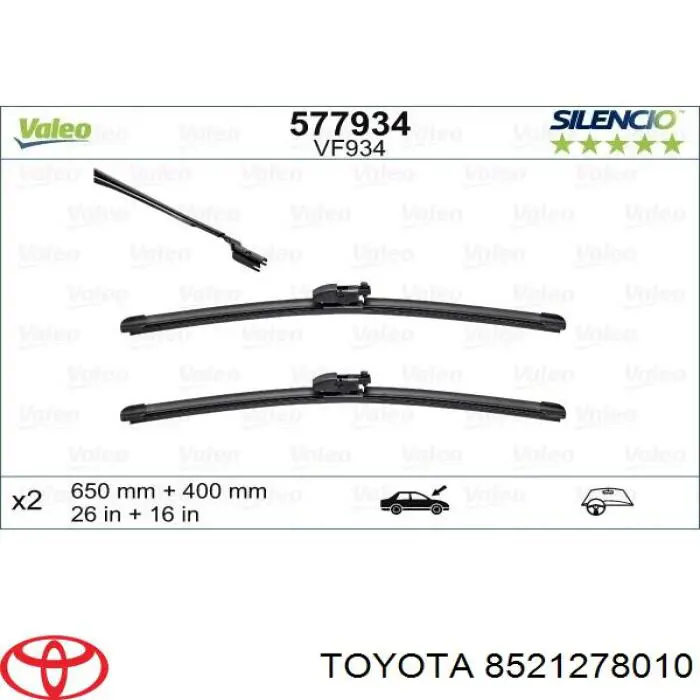 Limpiaparabrisas 8521278010 Toyota/Lexus