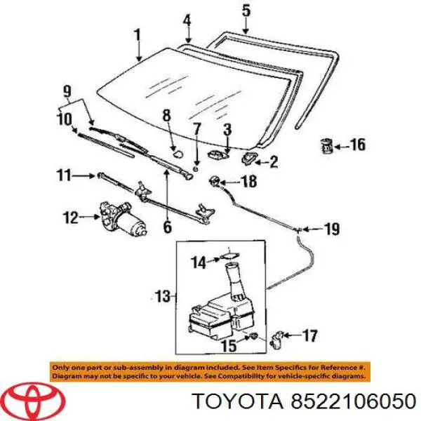 Braço de limpa-pára-brisas do pára-brisas para Toyota Camry (V40)