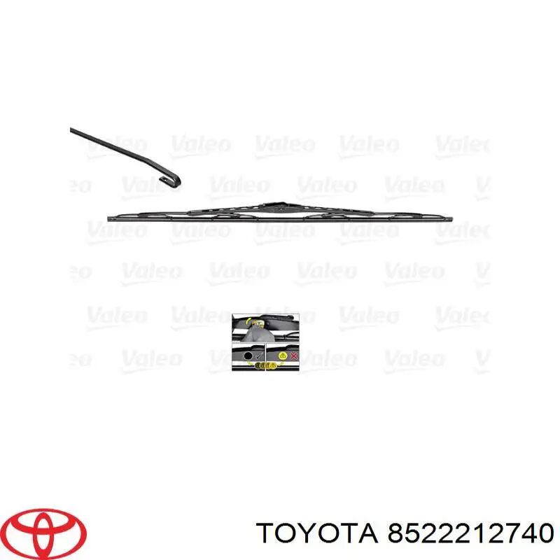 Щетка стеклоочистителя лобового стекла, водительская Toyota 8522212740 цена, от 6.08 USD
