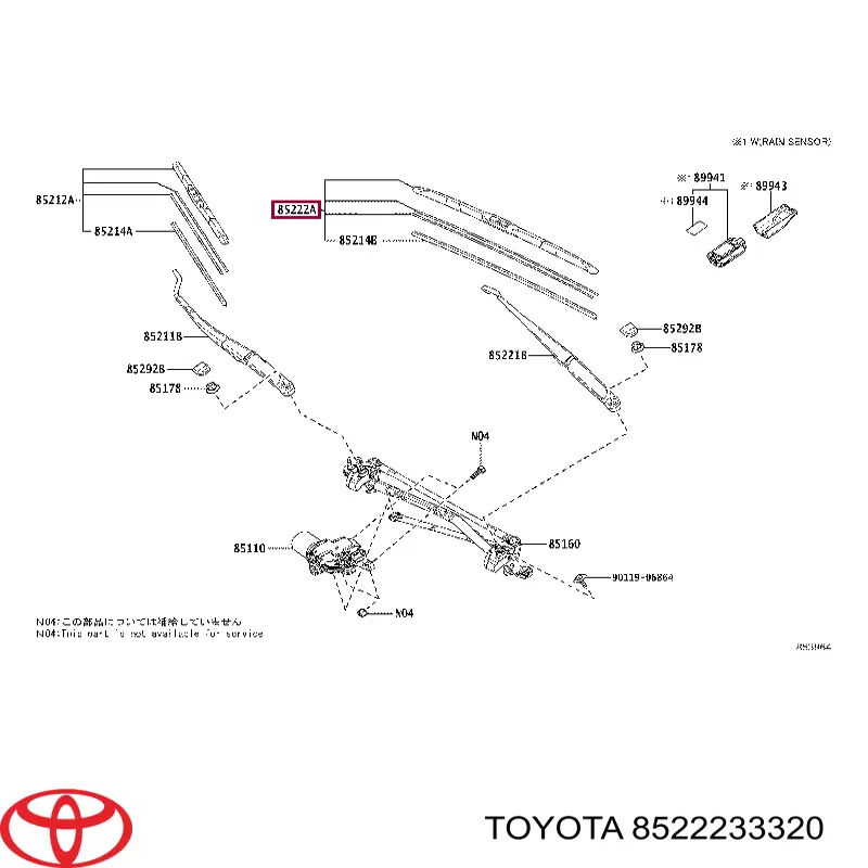 8522233320 Toyota 