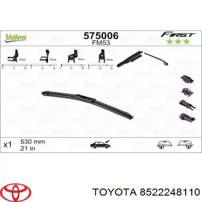 Щетка заднего стеклоочистителя на Toyota Camry V V30