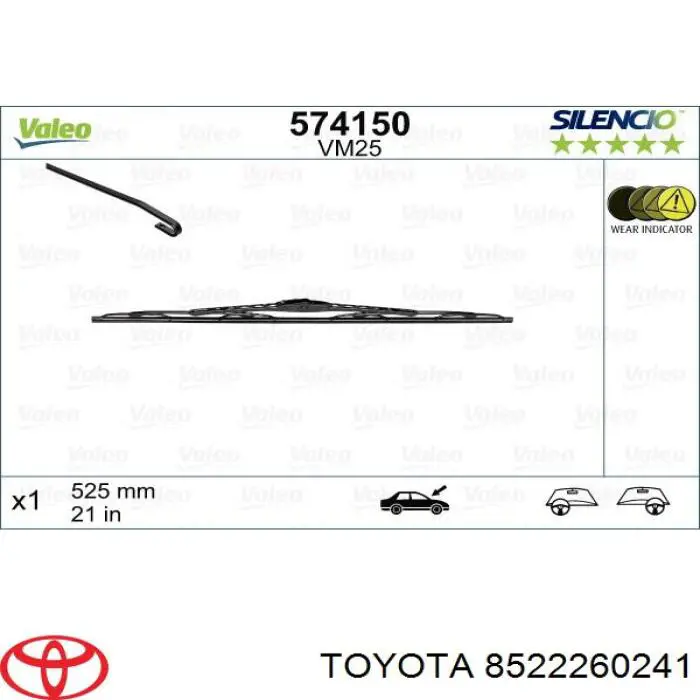 дворник заднего стекла Toyota Hiace IV автобус (H1, H2) (1995 - 2011) цена, от 46.81 USD