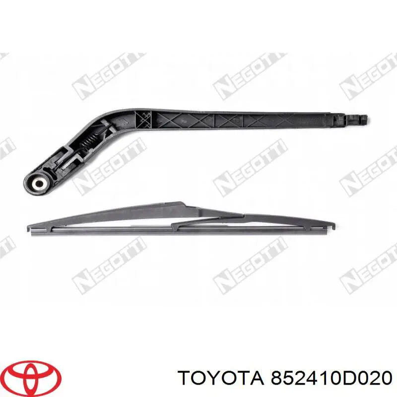 852410D020 Toyota braço de limpa-pára-brisas de vidro traseiro