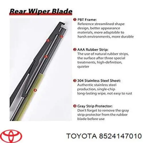 дворник заднего стекла Toyota 8524147010 цена, от 11.02 USD
