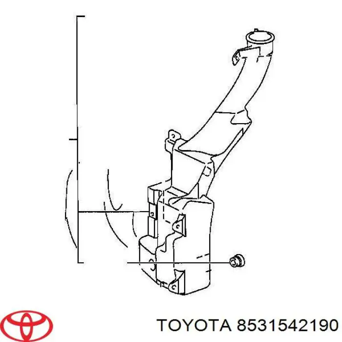 Tanque de fluido para lavador de vidro para Toyota RAV4 (XA2)