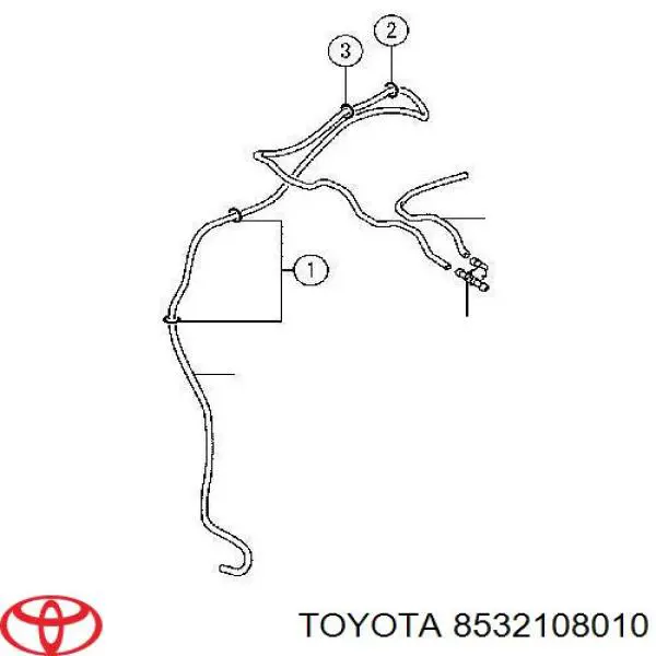 Тройник системы стеклоомывателя Toyota 8532108010 цена, от 18.17 USD