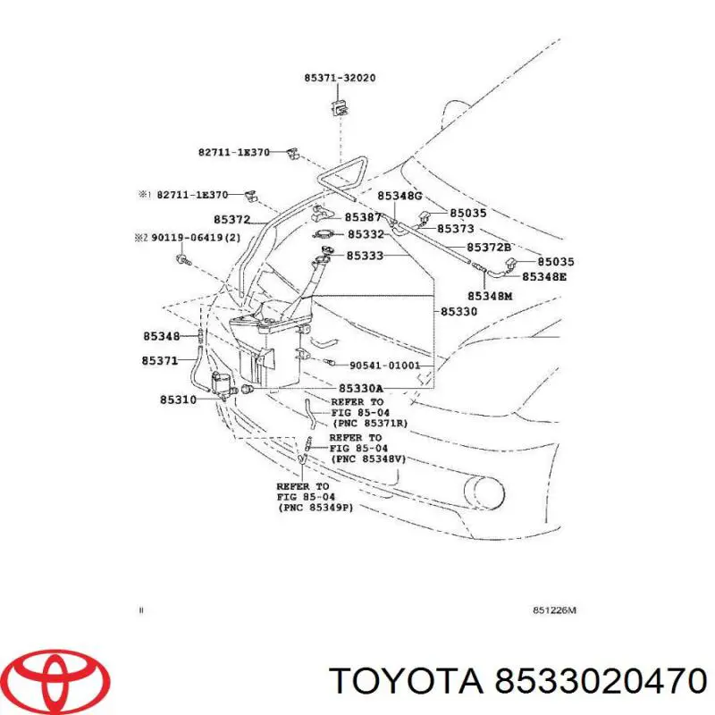  Моторчик омывателя Toyota Previa 