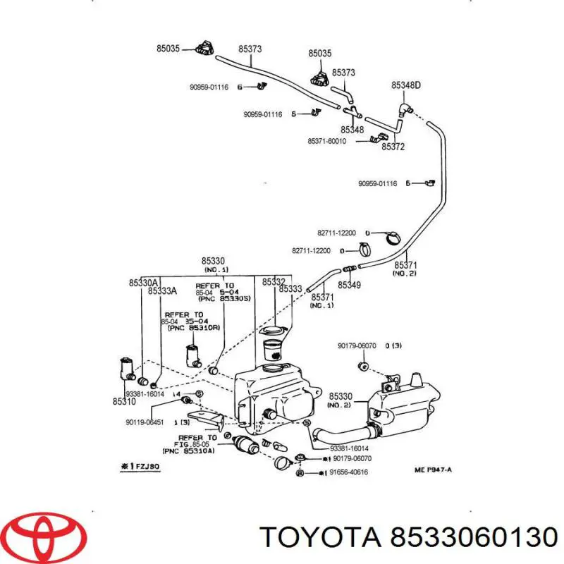 Насос омывателя Toyota Land Cruiser 90 (Тойота Ланд Крузер)