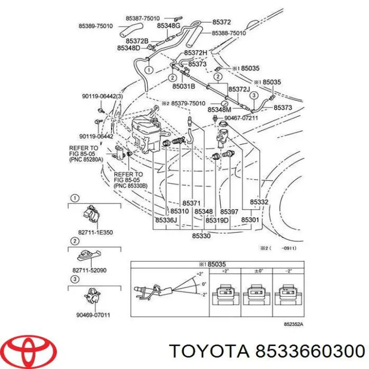 Купить 8533660300 Toyota Кольцо уплотнительное насоса омывателя
