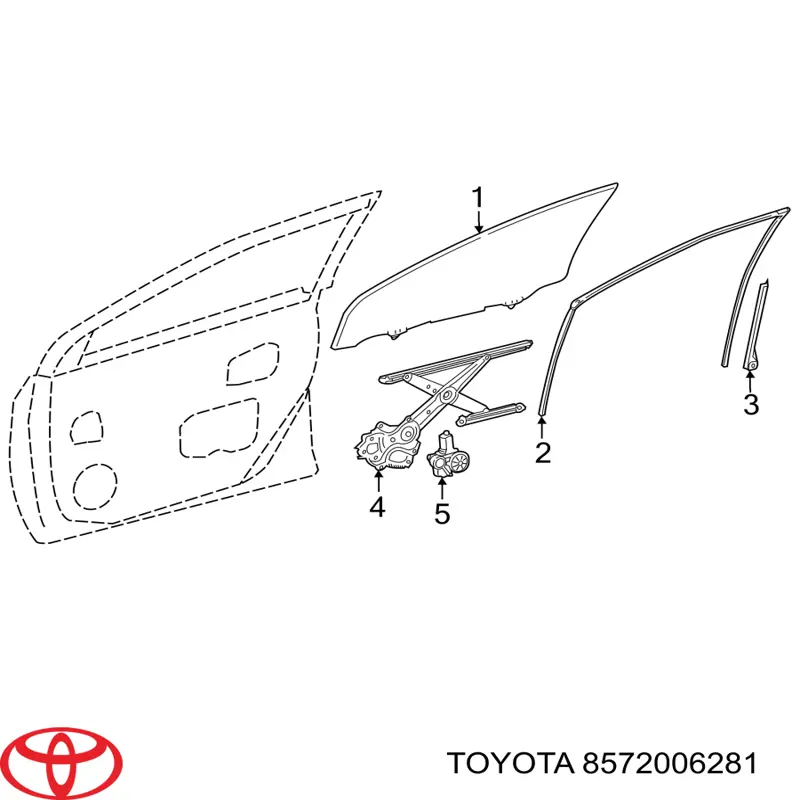 Купить 8572006281 Toyota Мотор стеклоподъемника двери передней левой
