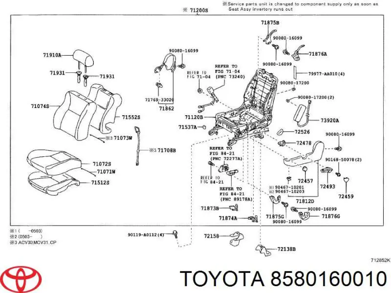  8580160010 Toyota