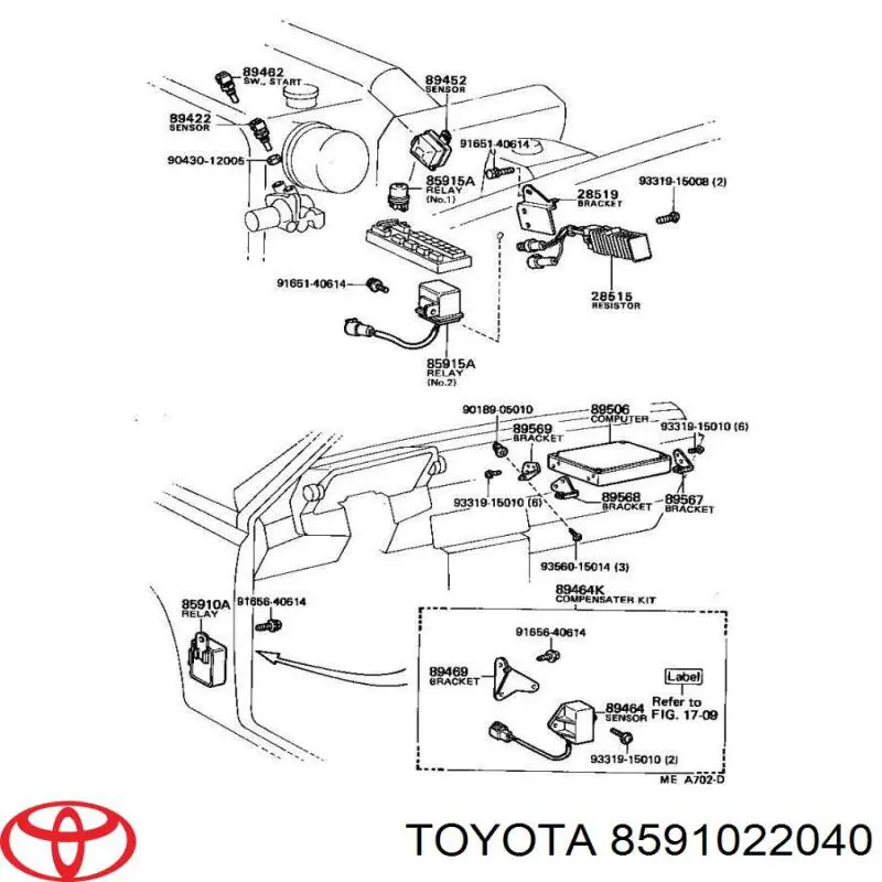 Купить 8591022040 Toyota 