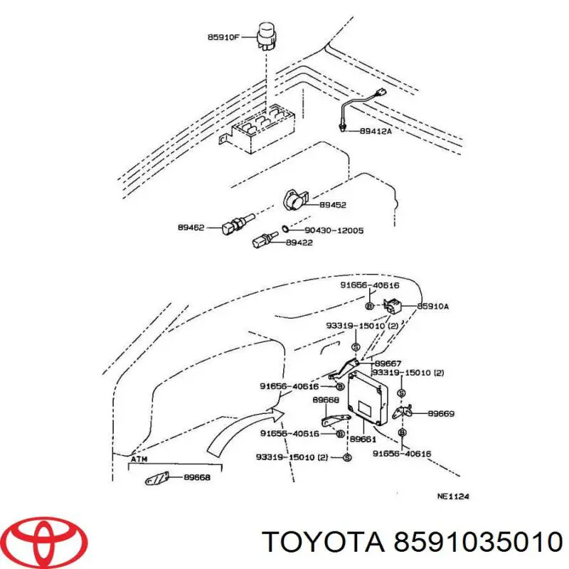  Toyota 8591035010 цена, от 92.72 USD