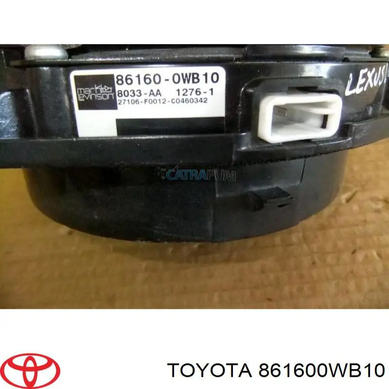 Alto-falante da porta dianteira Toyota 861600WB10