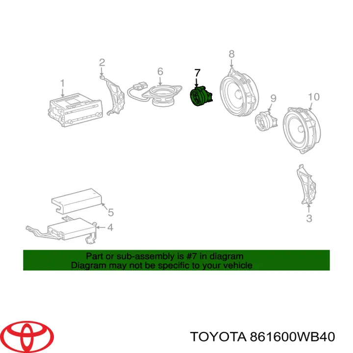 861600WB40 Toyota Громкоговоритель