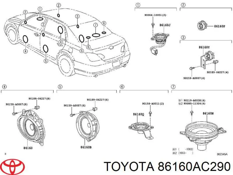 86160AC290 Toyota 