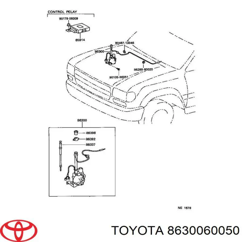 Антенна на Toyota Land Cruiser 80 