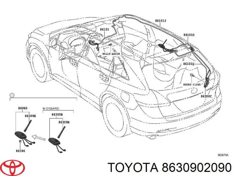Купить 8630902090 Toyota 