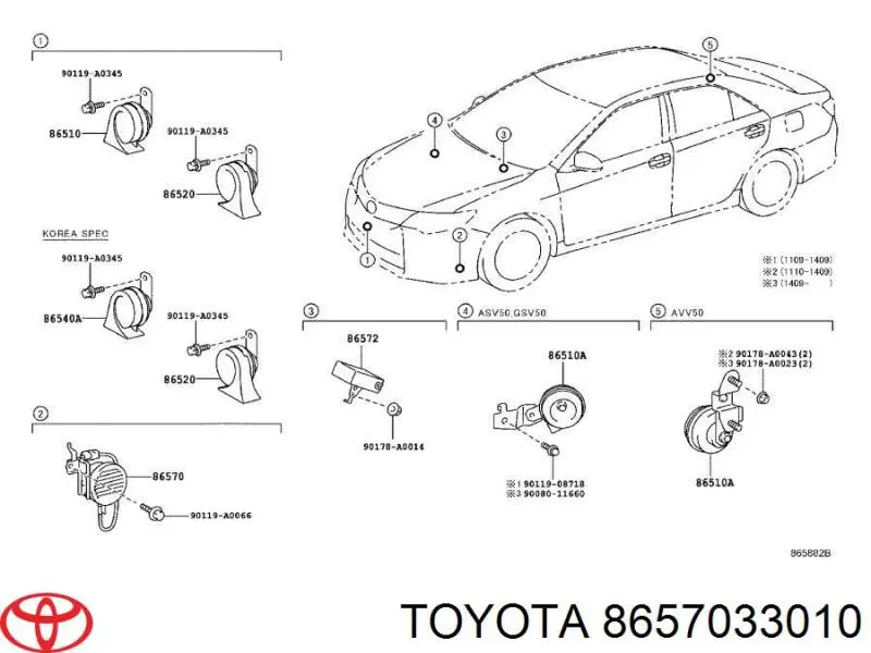  8657033010 Toyota