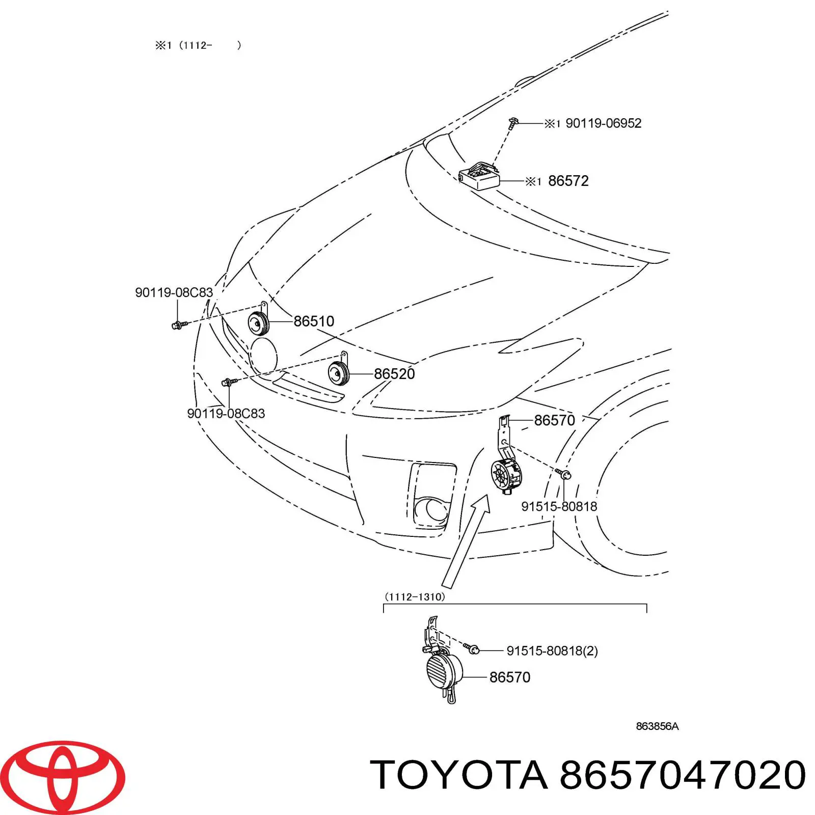  Toyota 8657047020 цена, от 38.01 USD