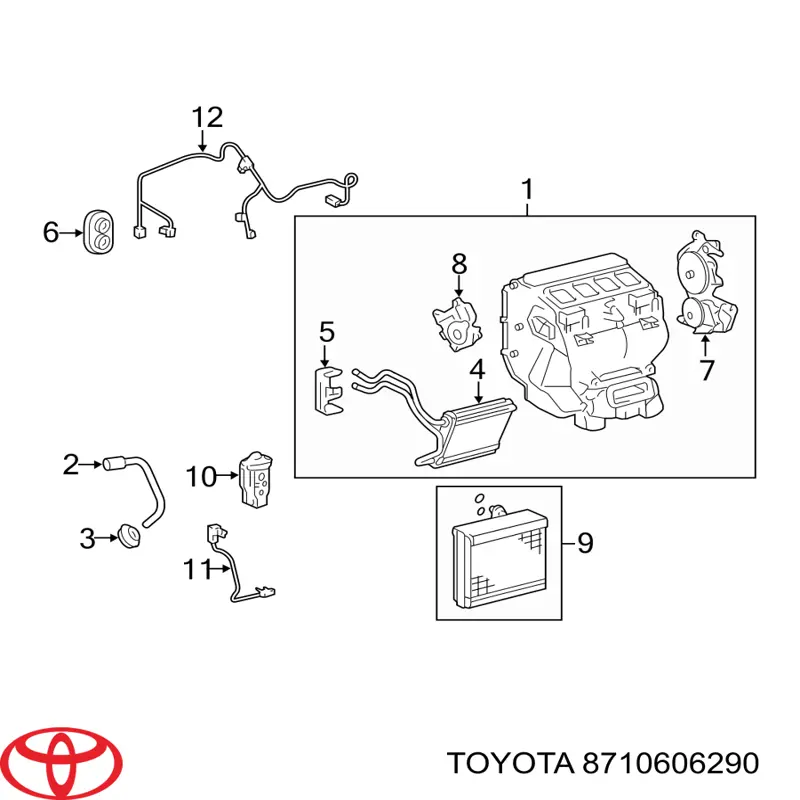 8710606290 Toyota привод заслонки печки