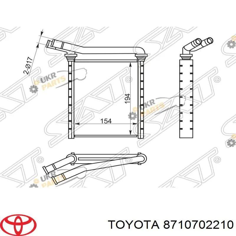 Радиатор печки 8710702210 Toyota