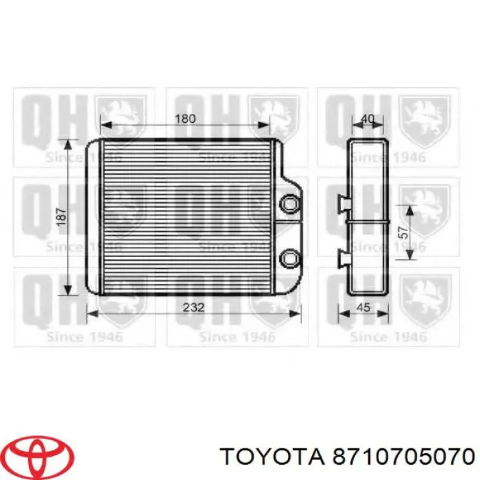 8710705070 Toyota радиатор печки
