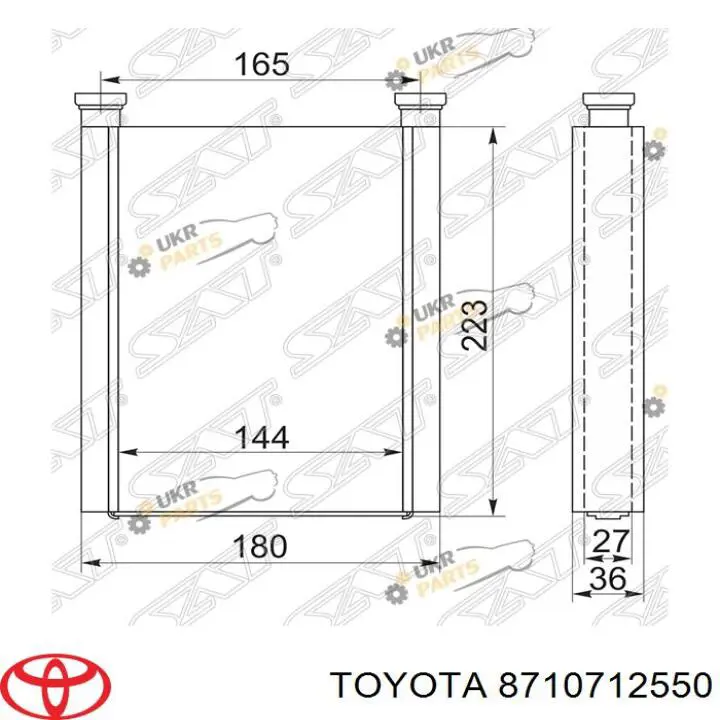 8710712550 Toyota радиатор печки