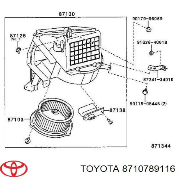 Радиатор печки (отопителя) Toyota 8710789116 цена, от 1224.74 USD