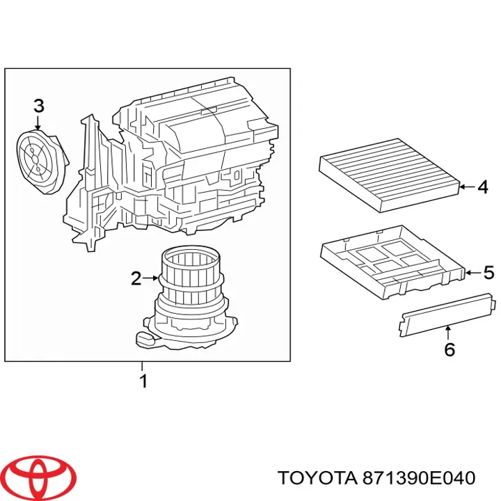 Купить 871390E040 Toyota Фильтр салона угольный