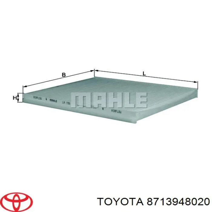 8713948020 Toyota filtro de salão