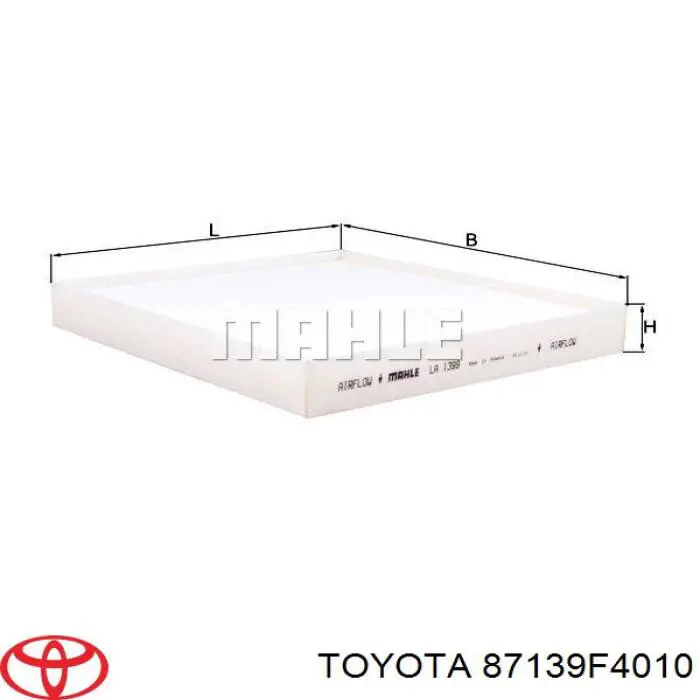 87139F4010 Toyota filtro de salão