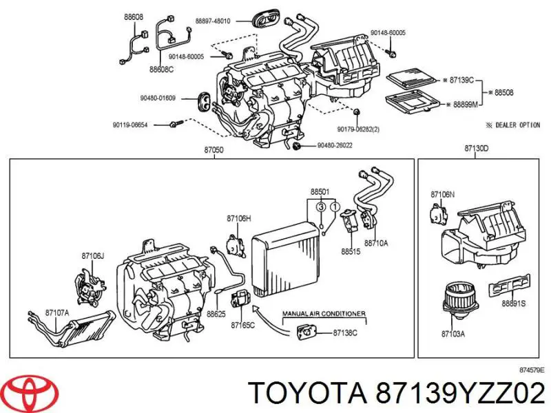 87139YZZ02 Toyota фильтр салона