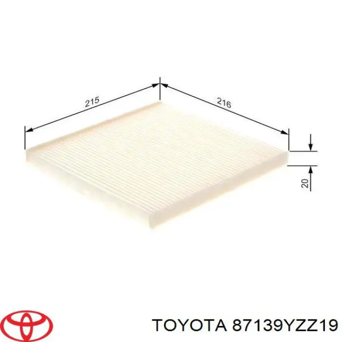 Воздушный фильтр салона Toyota 87139YZZ19