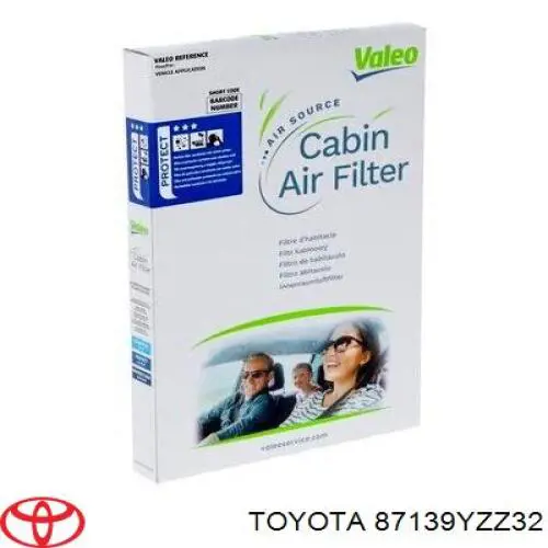 Купить 87139YZZ32 Toyota Фильтр салона угольный