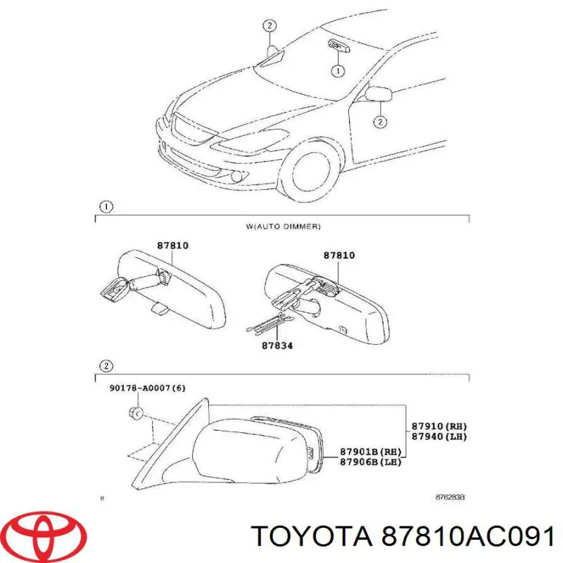  87810AC091 Toyota