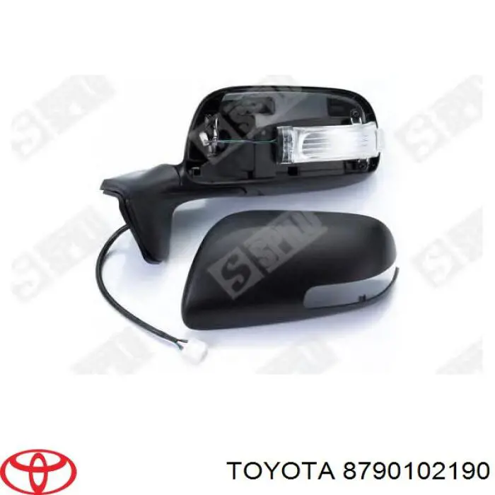 8790102190 Toyota espelho de retrovisão direito