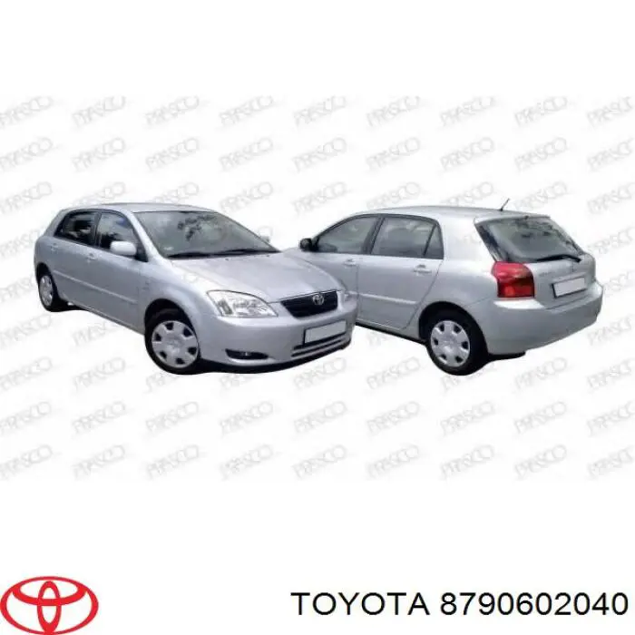 Левое боковое зеркало 8790602040 Toyota