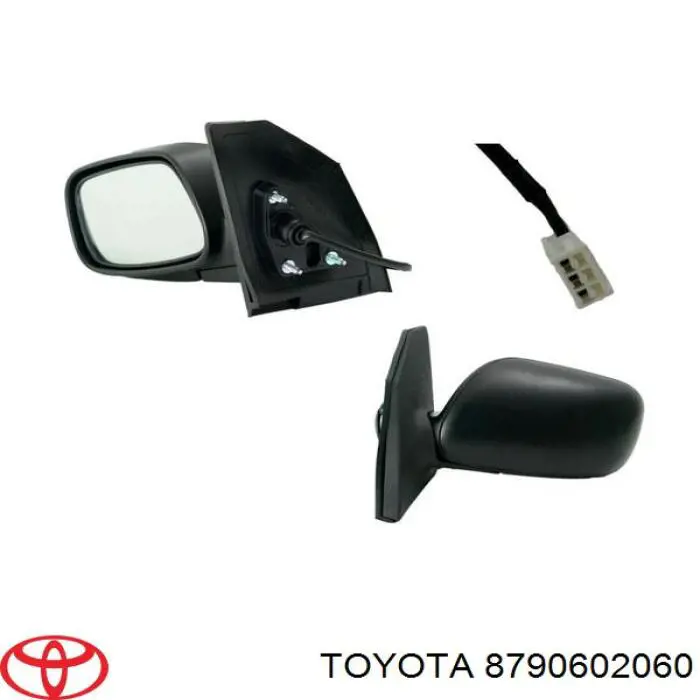 Левое боковое зеркало 8790602060 Toyota