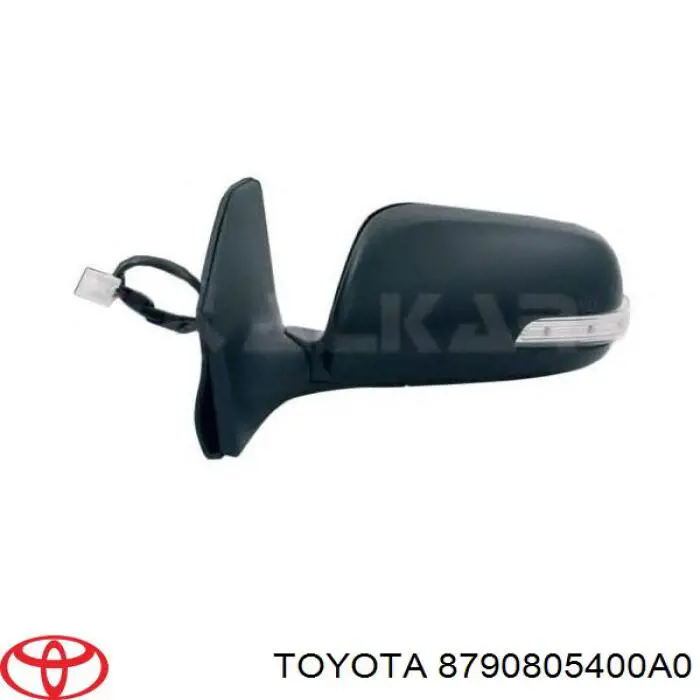 Правое боковое зеркало 8790805400A0 Toyota