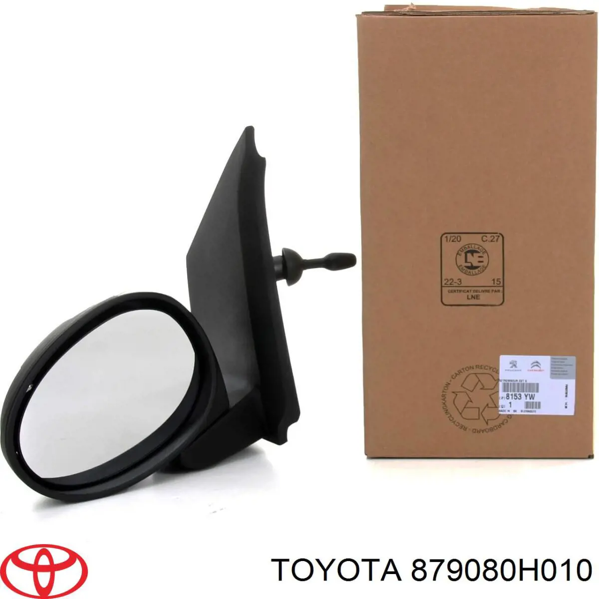 Купить 00008151HY Peugeot/Citroen Стекло зеркала заднего вида, левого