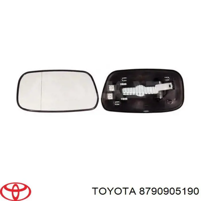 Зеркальный элемент зеркала заднего вида левого на Toyota Avensis T22