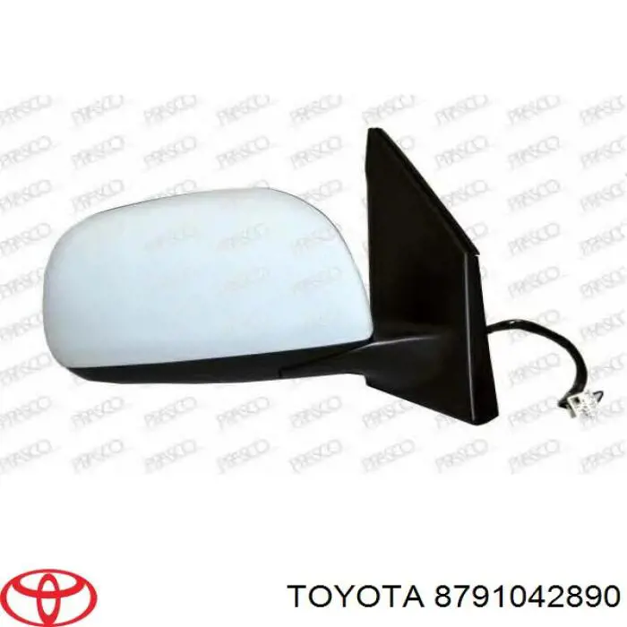 Правое боковое зеркало 8791042890 Toyota