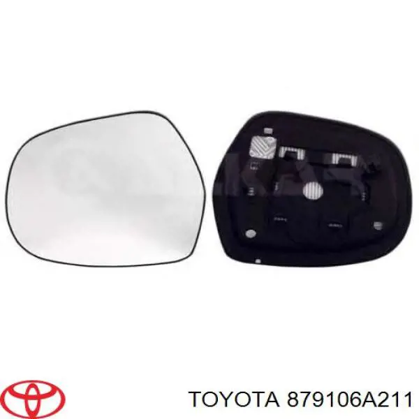 879106A211 Toyota espelho de retrovisão direito